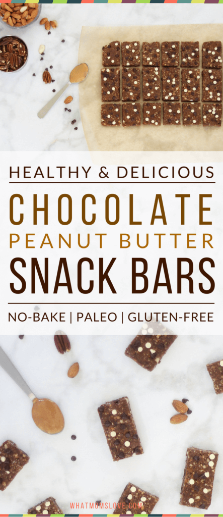 Healthy No-Bake Chocolate Peanut Butter Snack Bars