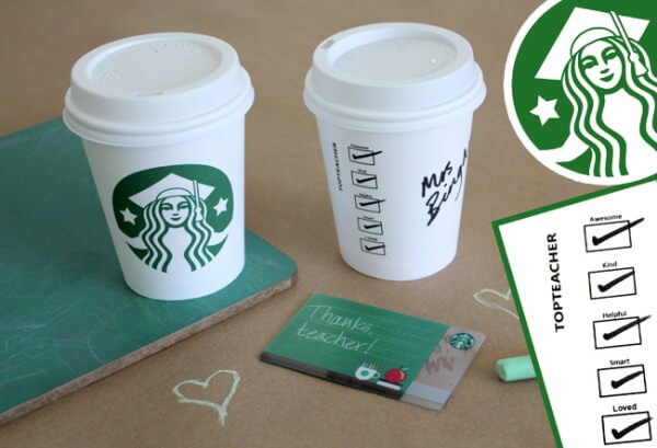 Teacher Gift Card Printables - Starbucks