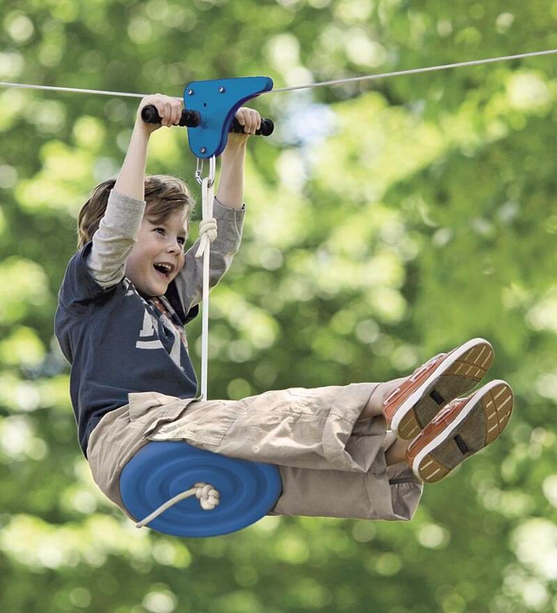Cool outdoor swings for kids - Slackers Zipline | Summer activities and boredom busters