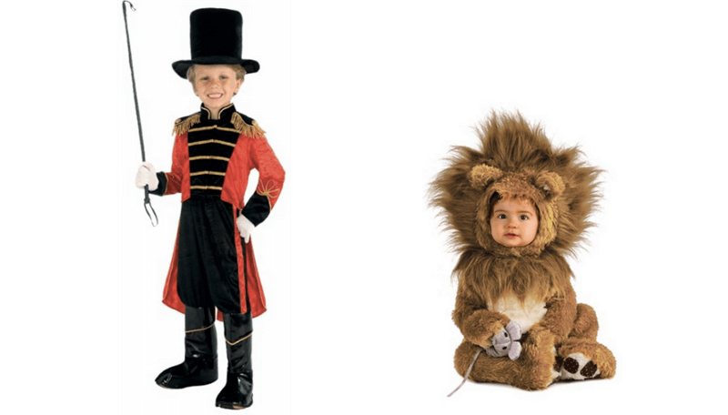 Creative Halloween Costumes for Siblings - Ringmaster and Lion