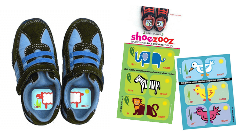 Shoe Stickers - have kids learn left from right | Hacks, Tips and Tricks for Organized, Stress-Free Mornings with kids
