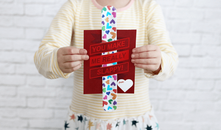 Non-Candy Printable Valentines Day Card Perfect For The Classroom: “You Make Me Really Slappy!”