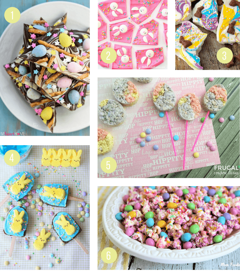 Easter Treat Ideas for Kids | Easy to make sweets that are perfect for your children's school class party or just for fun - super cute yet simple desserts - including cakes, bark, brownies, peeps, bunnies, lambs, mini eggs, rice krispies and more!
