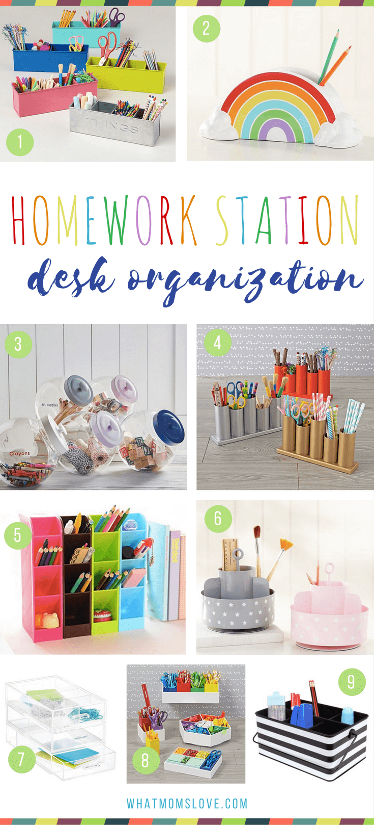 How to make a homework station for kids - desk organization for a study space
