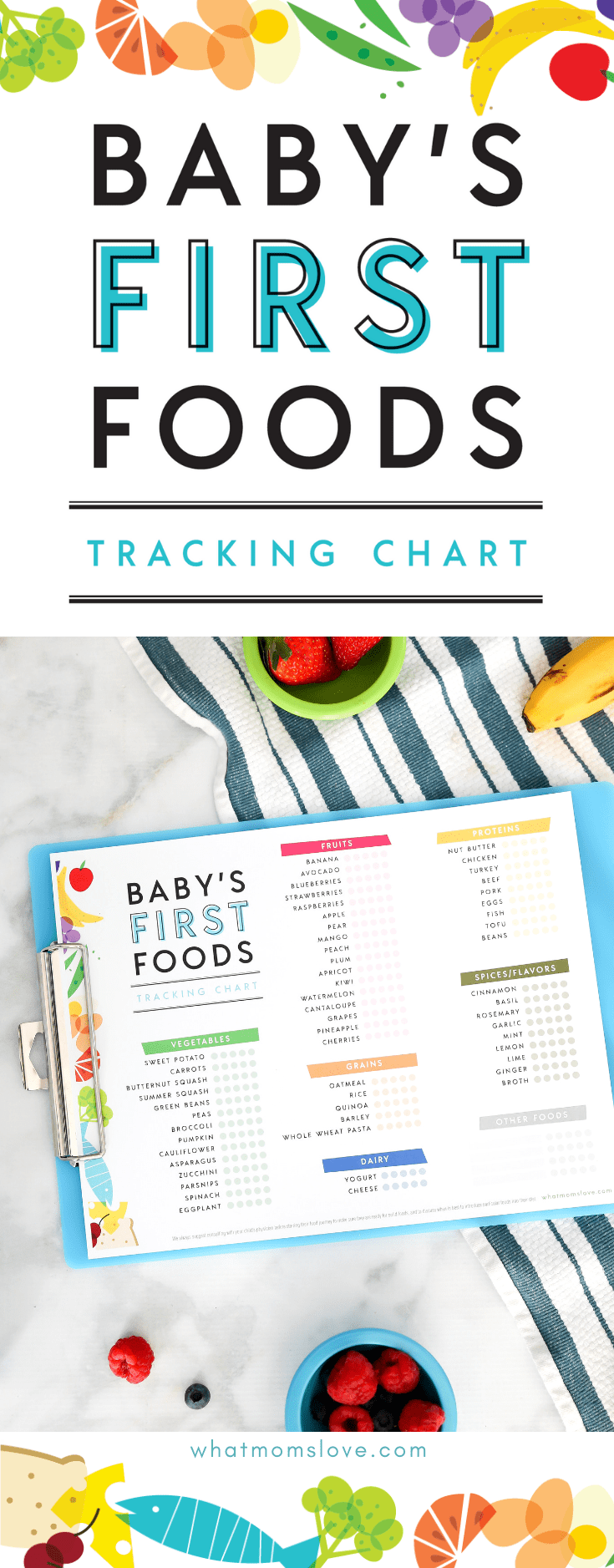 Printable Checklist For Baby's First Foods + Tips For ...