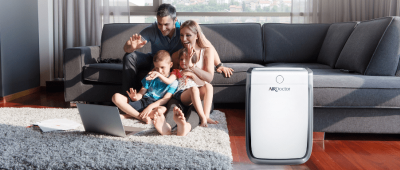 AirDoctor next to family