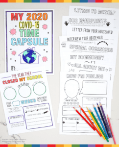 FREE Quarantine Time Capsule Printable for Kids . A COVID-19 Pandemic ...