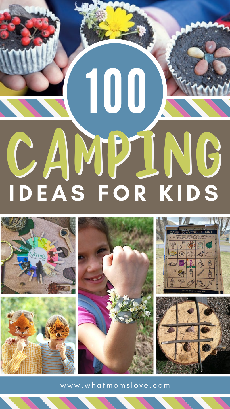 The BEST camping games & activities for kids. Fun ideas to keep your family entertained with campfire songs, crafts, scavenger hunts, nature play, printables & more!