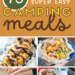 Easy Camping Meals for Families | Use this list of the best camping food ideas for your next trip to the campgrounds. Easy recipes for camping breakfast, lunch, dinner and dessert! Foil packets, s'mores cones, crescent roll hot dogs and more kid favorites. #camping #campingmeals