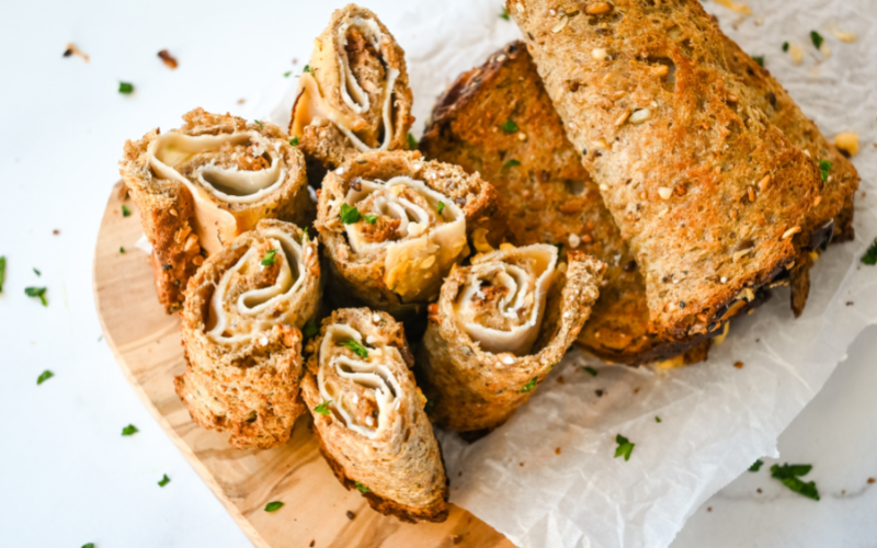air fryer turkey and cheese roll-ups