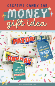 Cool Gifting Money Idea: Candy Bar Cash Printable - what moms love