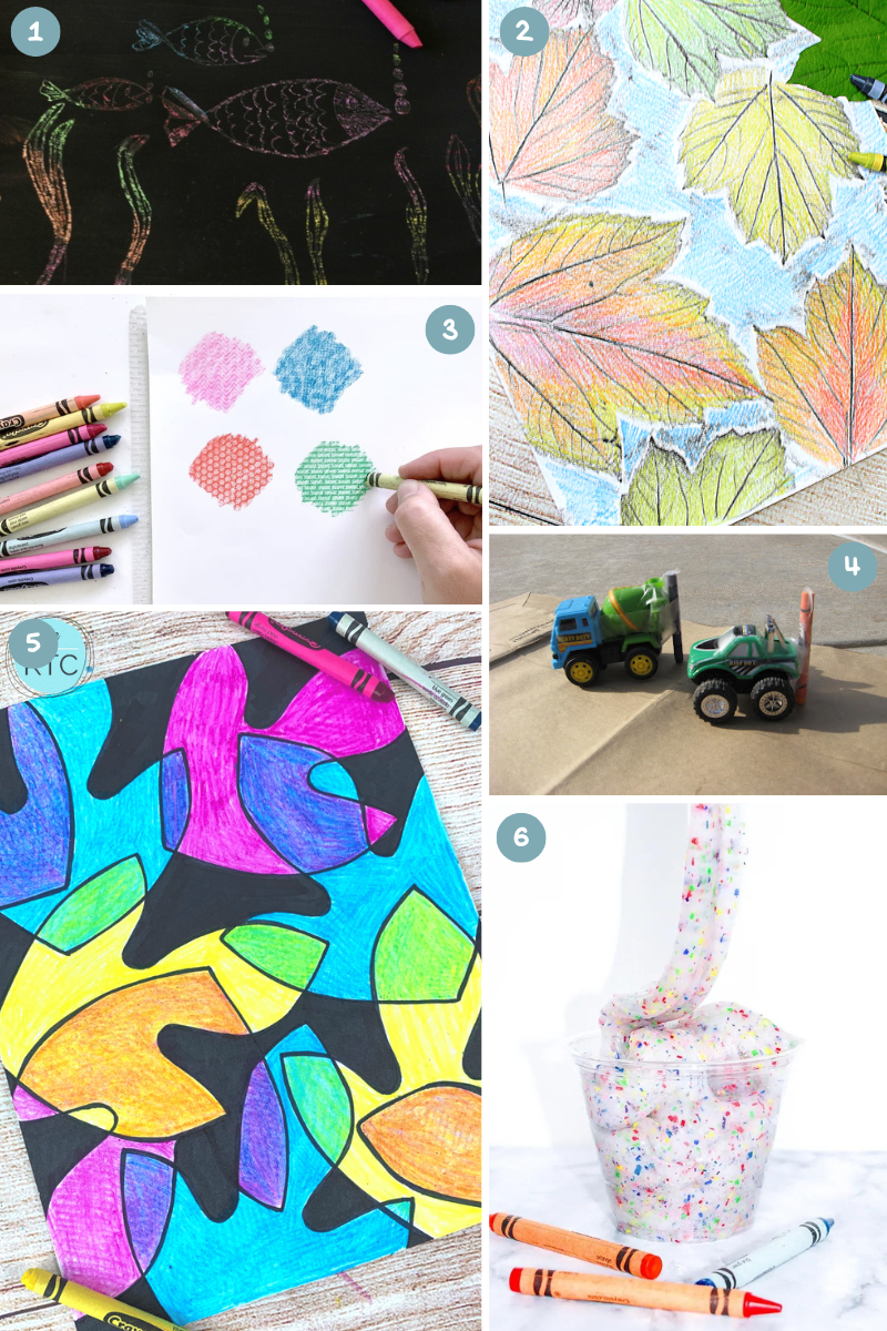 crayon crafts and activities for kids